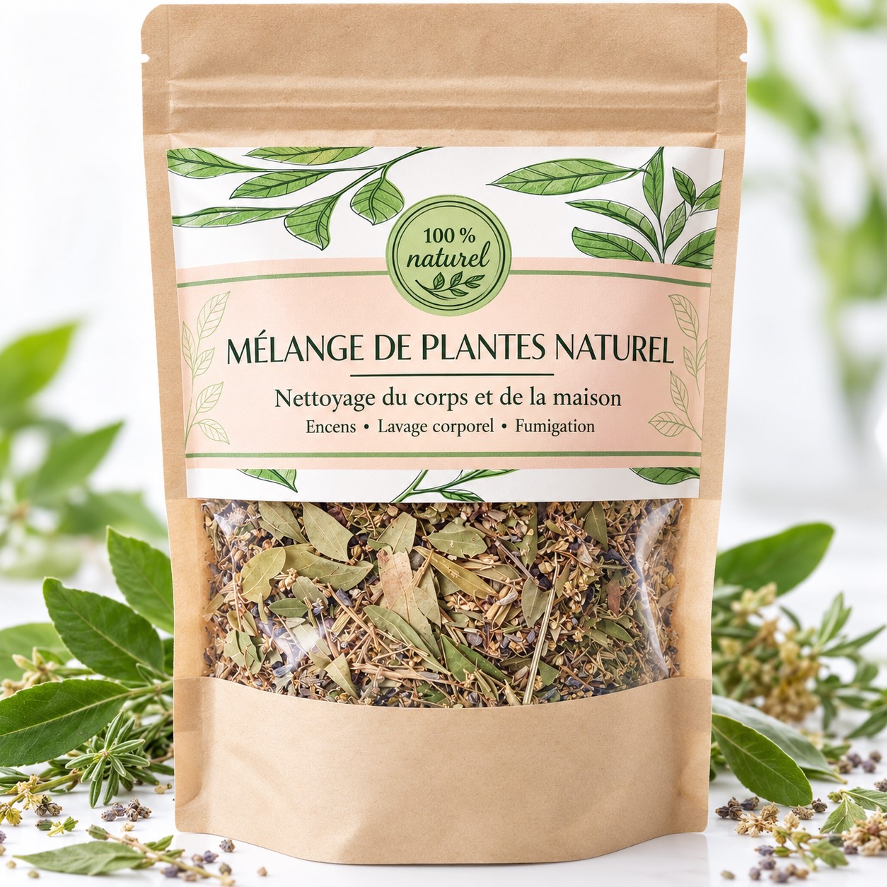 Mélange de plantes naturelles pour encens, lavage corporel et fumigation de la maison