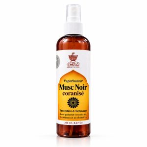 Vaporisateur Musc Noir coranisé Asalat Al-Oud 250 ml pour parfumer la maison, les rideaux et les chambres.