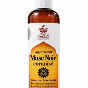 Vaporisateur Musc Noir coranisé Asalat Al-Oud 250 ml pour parfumer la maison, les rideaux et les chambres.